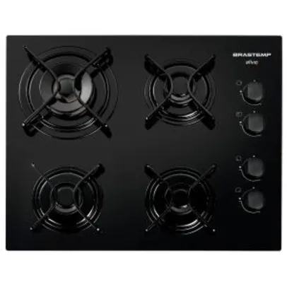 Cooktop 4 bocas Brastemp com duplachama e acendimento automático BIVOLT