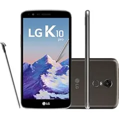 [Cartão Submarino] Smartphone LG K10 Pro Dual Chip Android 7.0 Nougat Tela 5.7" Octacore 32GB 4G Wi-Fi Câmera 13MP - Titânio - R$625