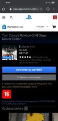 [PSN] Tom Clancy's Rainbow Six® Siege Deluxe Edition