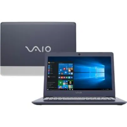 [AME R$ 1317] Notebook VAIO C14 VJC141F11X Intel Core i3 4GB 128SSD Tela LCD 14" - Azul | R$1882
