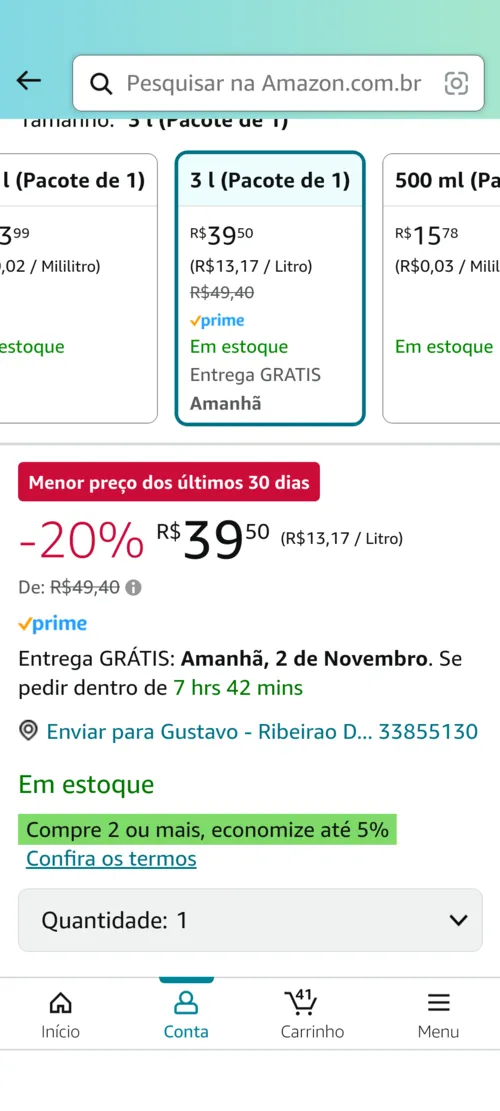 Imagem na descrição da promoção