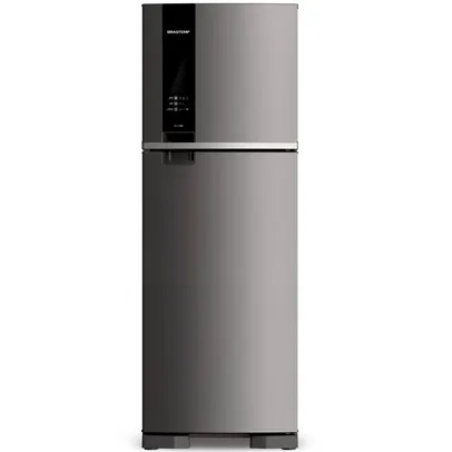 Geladeira Brastemp Frost Free Duplex 375 litros cor Inox com Espaço Adapt - BRM45JK 