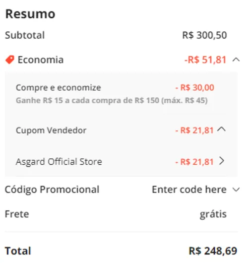 Imagem na descrição da promoção