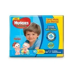 Fralda Huggies Turma da Mônica Tripla Proteção XG - 66 Unidades - R$ 39