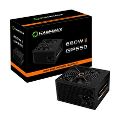 (R$ 210,00 Moedas) Fonte De Alimentacao 650w 80 Plus Bronze Gp650 Gamemax