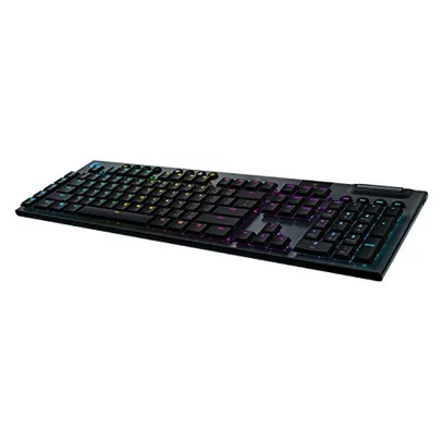 Teclado Mecânico Gamer Sem Fio Logitech G915 LIGHTSPEED com RGB, USB ou Bluetooth, Ultrafino, Switch