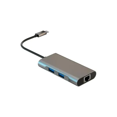 Hub Adaptador Para Macbook Pro/air Porta Usb 3.0 Tipo-c | Saídas Hdmi 4k, Ethernet Rj45 E 3 Usb 3.0 - Modelo Kingo T1014