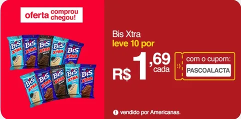 Bis Xtra (Ao leite, Black e Oreo) - Leve 10 por R$ 17