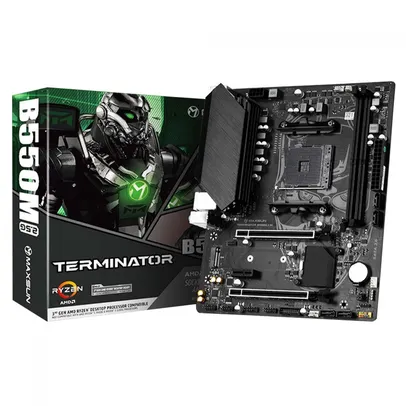 Placa Mãe MAXSUN B550M 2.5G MS-Terminator, Chipset B550, AMD AM4, mATX, DDR4