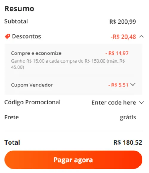 Imagem na descrição da promoção