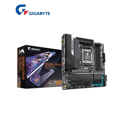 Placa Mãe Gigabyte Ga B650m Aorus Elite Ax New Micro-atx Amd B650 Ddr5 6600(oc) Mhz M.2 Usb3