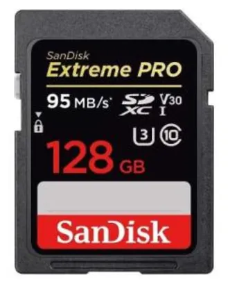 Cartão de memória - SDXC - 128GB - Sandisk Extreme Pro | R$310