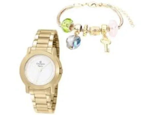 Relógio Feminino Champion Analógico Elegance - Dourado com Pulseira R$ 153