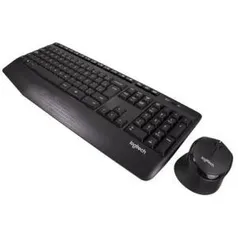 Teclado e Mouse Logitech MK345 Sem Fio 1000DPI Preto ABNT2