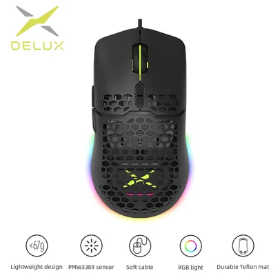 [Novos Usuários] Mouse Delux M700 RGB 67gr PMW3389 I R$106