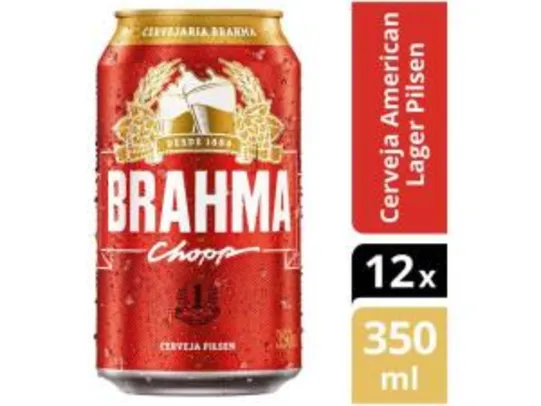 4 Caixas Cerveja Brahma Chopp Lager Pilsen 48 Unidades - 350ml - R$95