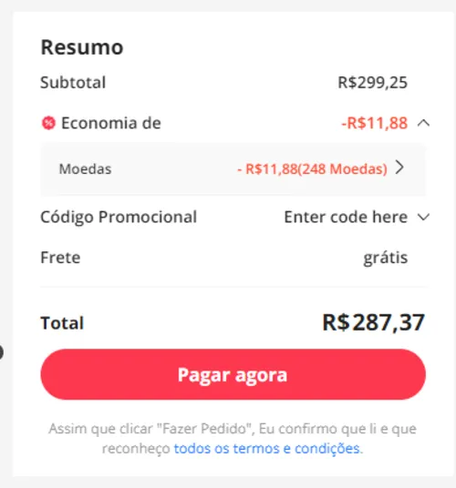 Imagem na descrição da promoção