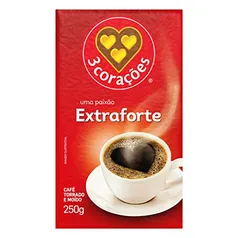 [PRIME + SUPER] Café, Torrado e Moído, Extra Forte, à Vácuo, 250g, 3 Corações