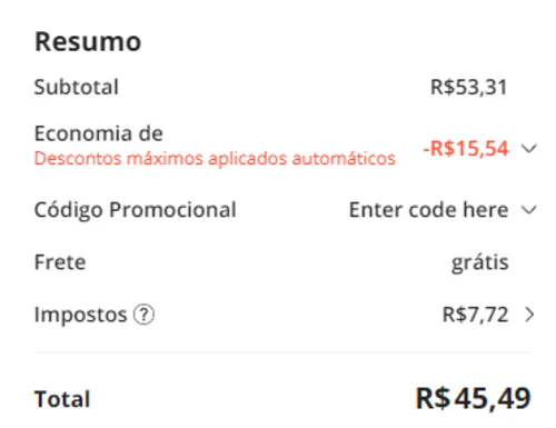 Imagem na descrição da promoção