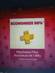 PS PLUS - 1 mês 50% de desconto