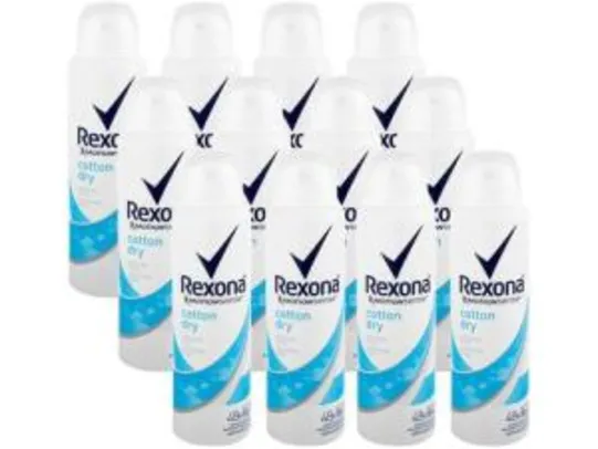 Desodorante Rexona Motion Sense Cotton Dry - Aerossol Antitranspirante Feminino 150ml 12 Unid.