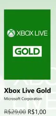 Xbox Live Gold - 1 mês