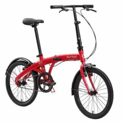 Bicicleta Dobrável DURBAN Eco Vermelho - R$887