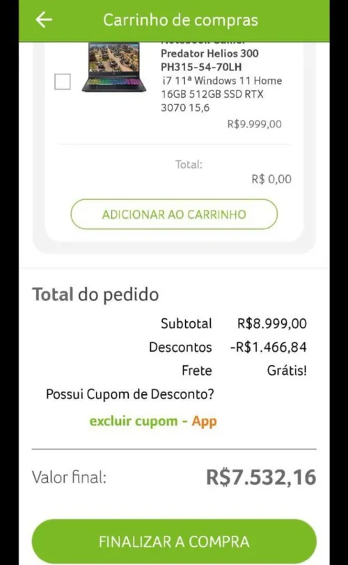 Imagem na descrição da promoção