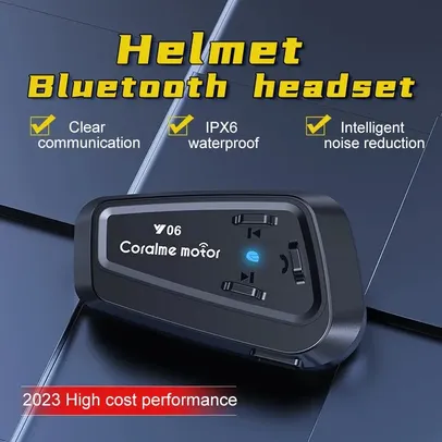 Fone de ouvido Bluetooth para capacete de moto Y06 