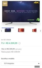 Smart TV 55" LED 4K HDR Android TV XBR-55X905F | R$4.600