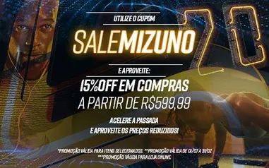 [ÍTENS SELECIONADOS] Cupom 15% de desconto na Mizuno