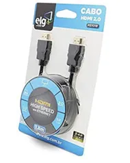 Cabo HDMI ELG 1.8 metros R$15