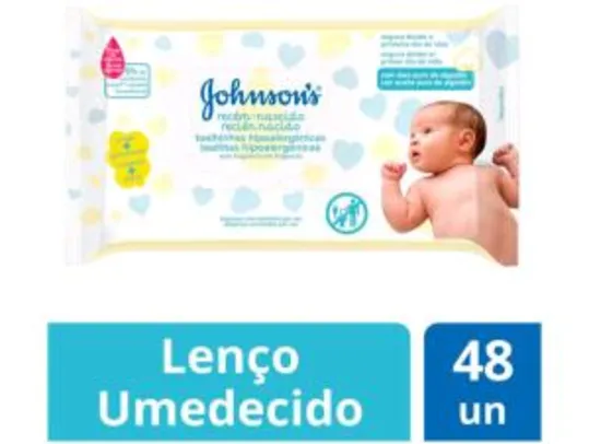 Kit lenços umedecidos Jhonsons baby recém nascido (6 unidades) | R$ 26