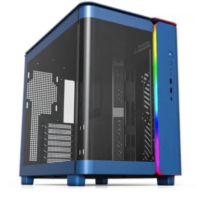 Gabinete Gamer Montech King 95, ARGB, Mid Tower, Vidro Temperado, ATX, Prussian Blue, Sem Fonte, Sem Fan