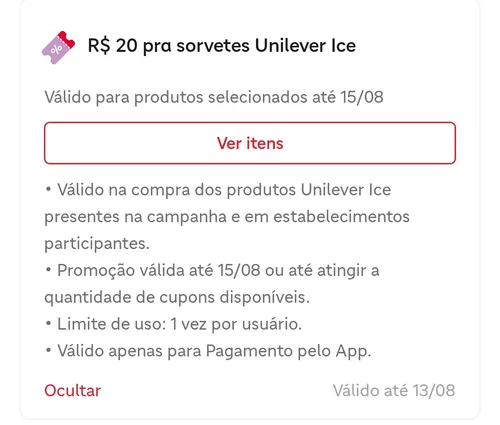 Imagem na descrição da promoção