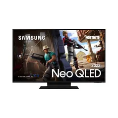 Smart Tv 50" Samsung Gaming Neo QLED 4K 50QN90B 2022, Mini Led, Painel 144hz, Processador com IA, So
