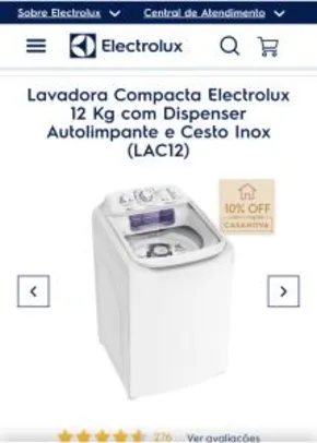 Lavadora Compacta Electrolux 12 Kg  (LAC12)