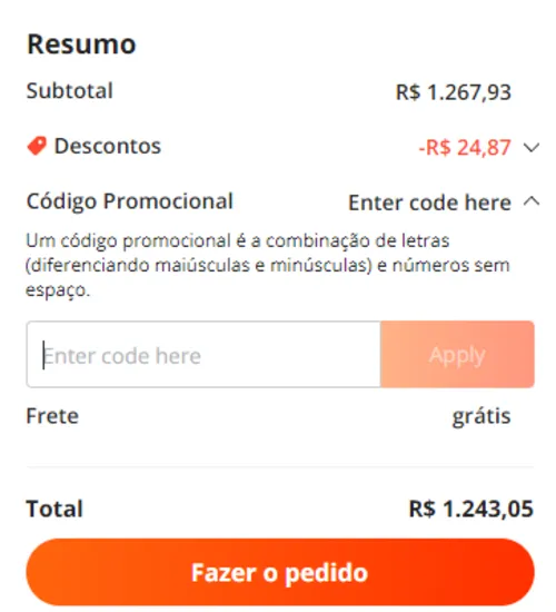 Imagem na descrição da promoção