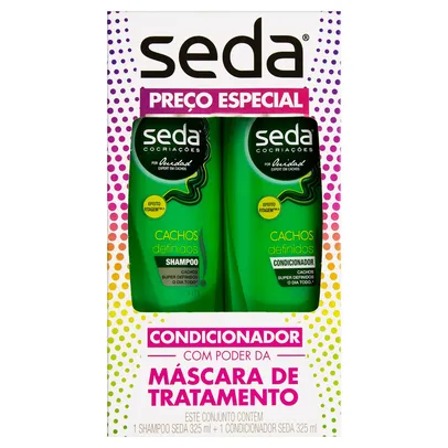 Kit Shampoo e Condicionador Cachos Definidos Seda