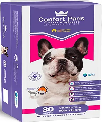 Tapete Higiênico Confort Pads 80x60 com 30 Unidades