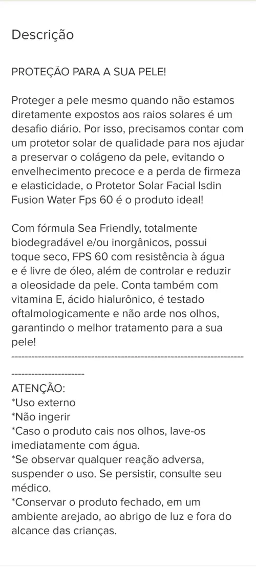 Imagem na descrição da promoção