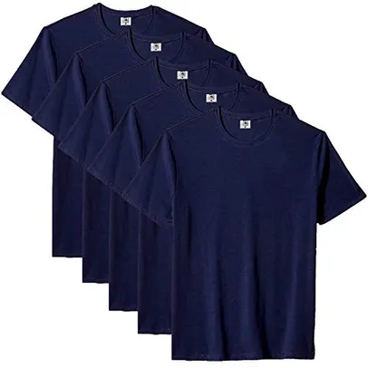 [PRIME DAY] Kit com 5 Camisetas Masculina Básica Algodão Premium | R$119