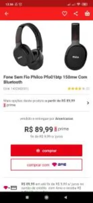 Headphone bluetooth Philco | R$90