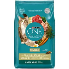 [Vence em março] 7,5KG Ração Purina One Frango e Carne para Gatos Castrados