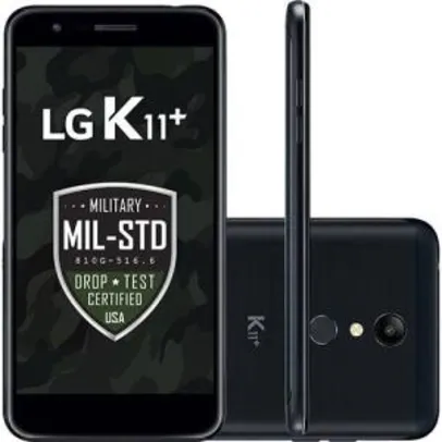 Smartphone LG K11+ 32GB Dual Chip Android 7.0 Tela 5.3" Octa Core 1.5 Ghz 4G Câmera 13MP - Azul | R$534