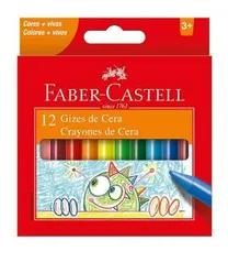 [Prime] Giz de cera 12 cores, Faber Castell | R$ 2,50