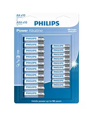 Pilha Alcalina Philips 20un (10xAA + 10xAAA)