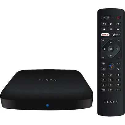 Receptor Android TV 4K com Conversor Digital Elsys ETRI02 Streaming Box