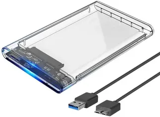 Case para Hd transparente Usb 3.0 original transmissão 6gbps Sata | R$51