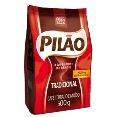 Café Torrado e Moído Tradicional Pilão Pacote Fresh Pack 500g